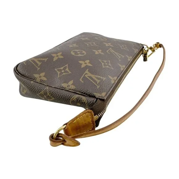 LOUIS VUITTON Brown Monogram Pouch